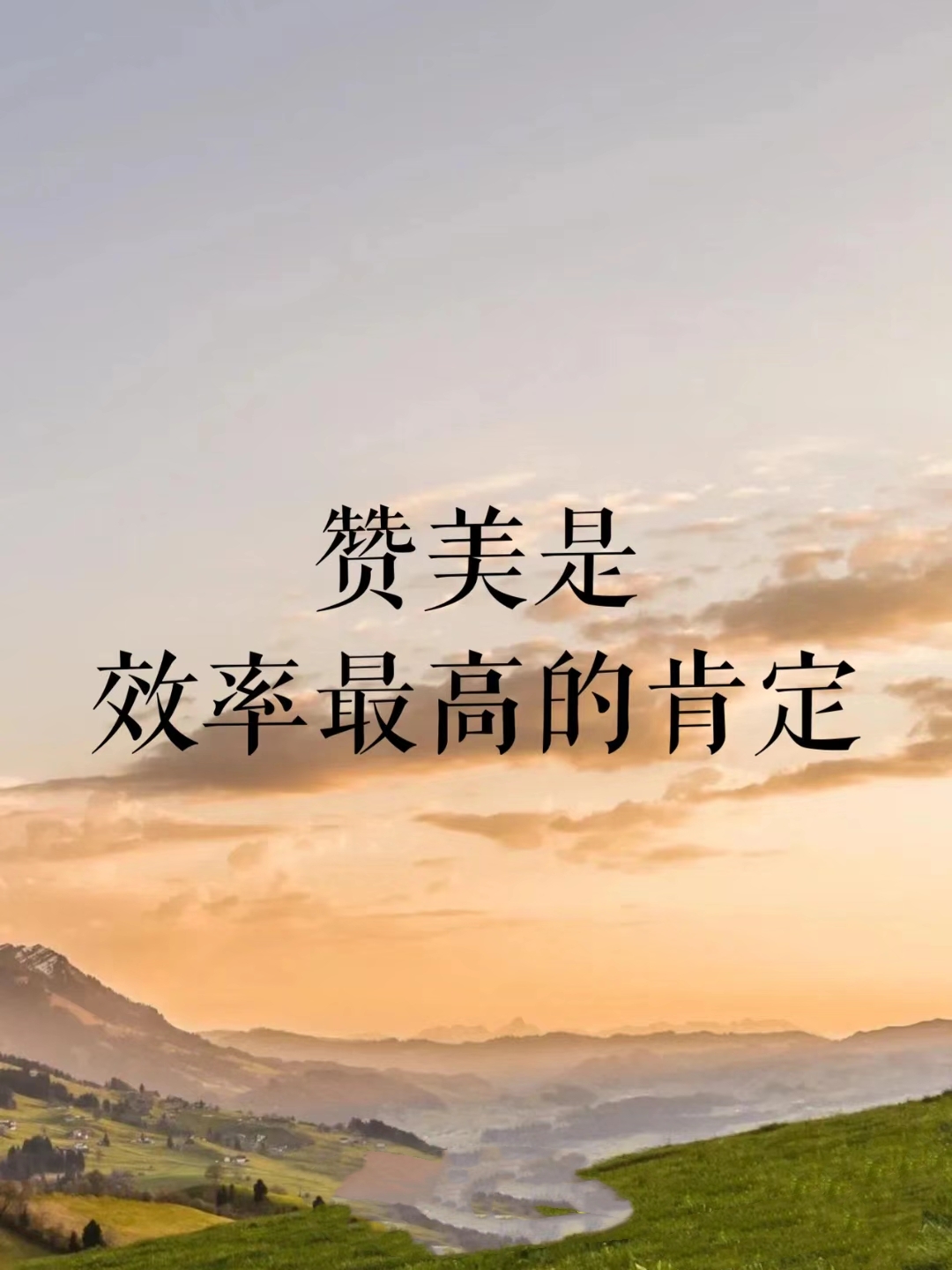 赞美是效率最高的肓定