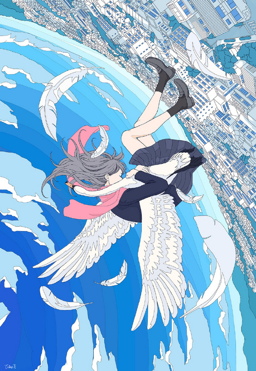 像风一样翩翩起舞 动漫插画参考 tumblr toko-t #插画# #绘画# #绘画