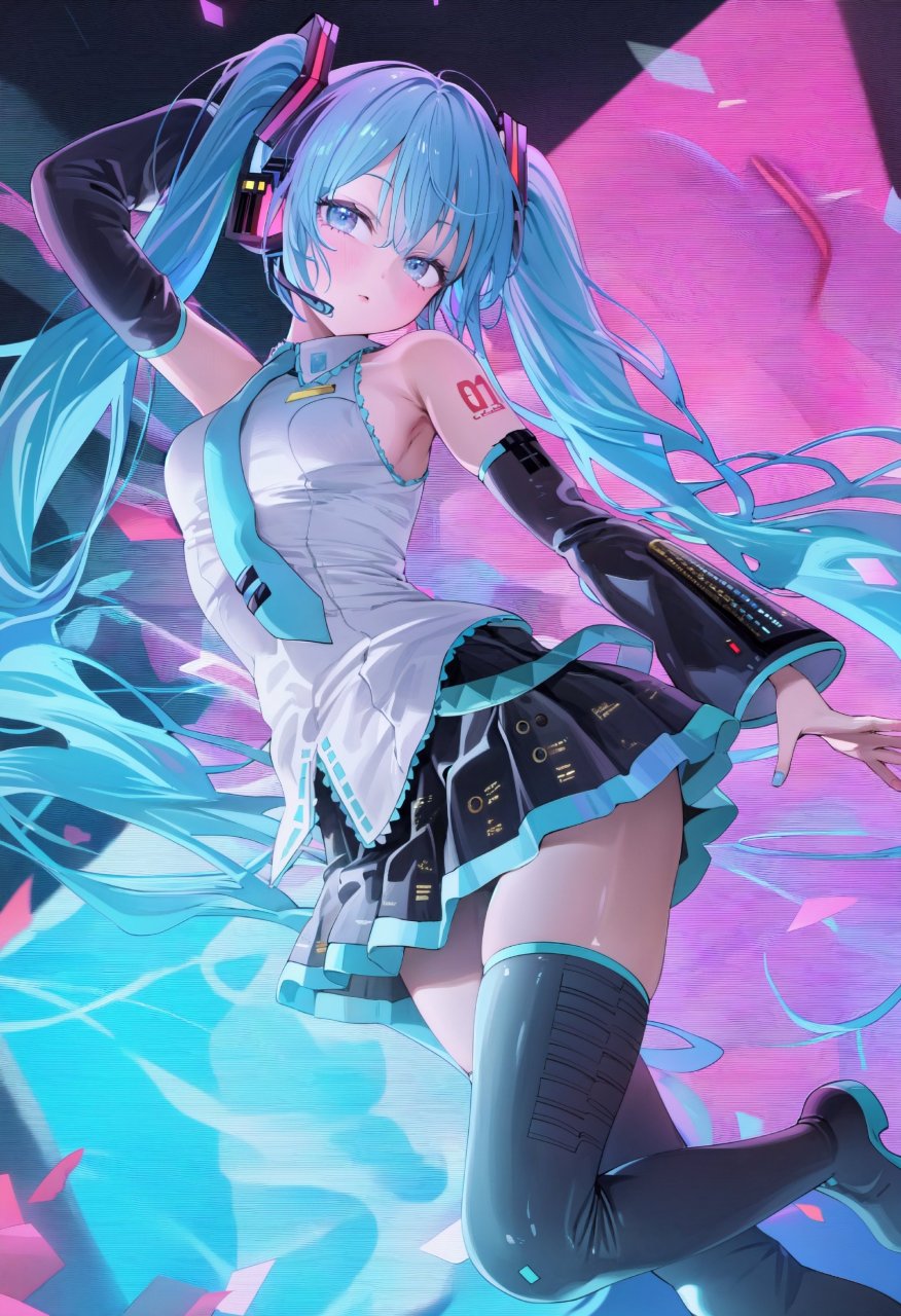 ai绘制的初音未来,你们觉得这样的miku能打几分?