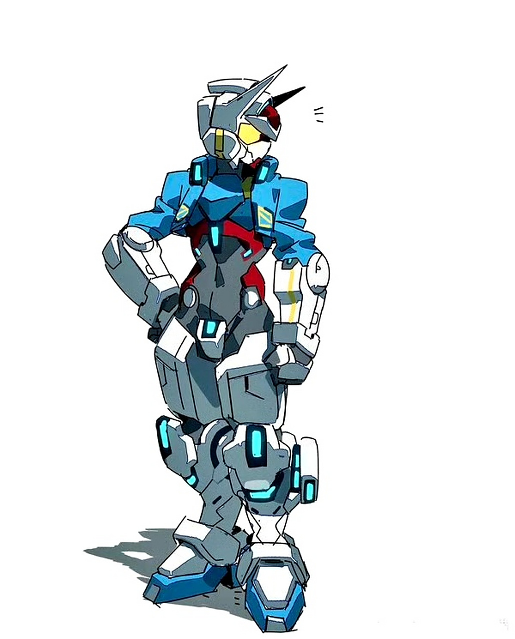 分享一组机动战士高达拟人插画作品,作者赋予了它们更多的人类特征