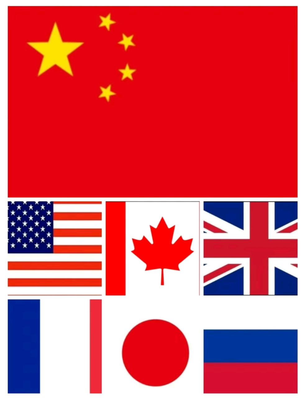 世界各国国旗名字 中国——五星红旗 越南——金星红旗 美国
