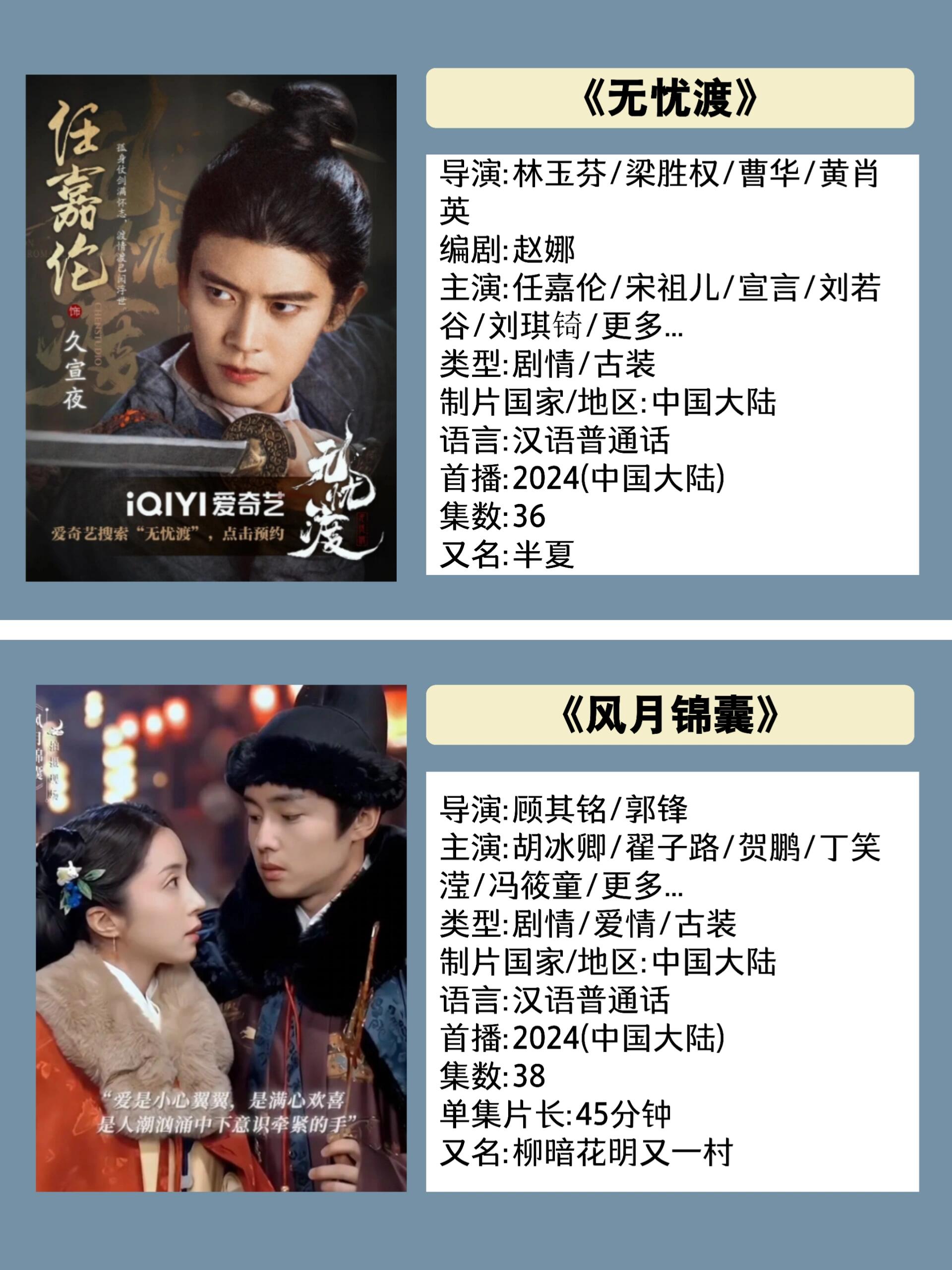 [呆]今天分享了12部2024年的古装悬疑剧 你最期待哪一部#影视# #影视