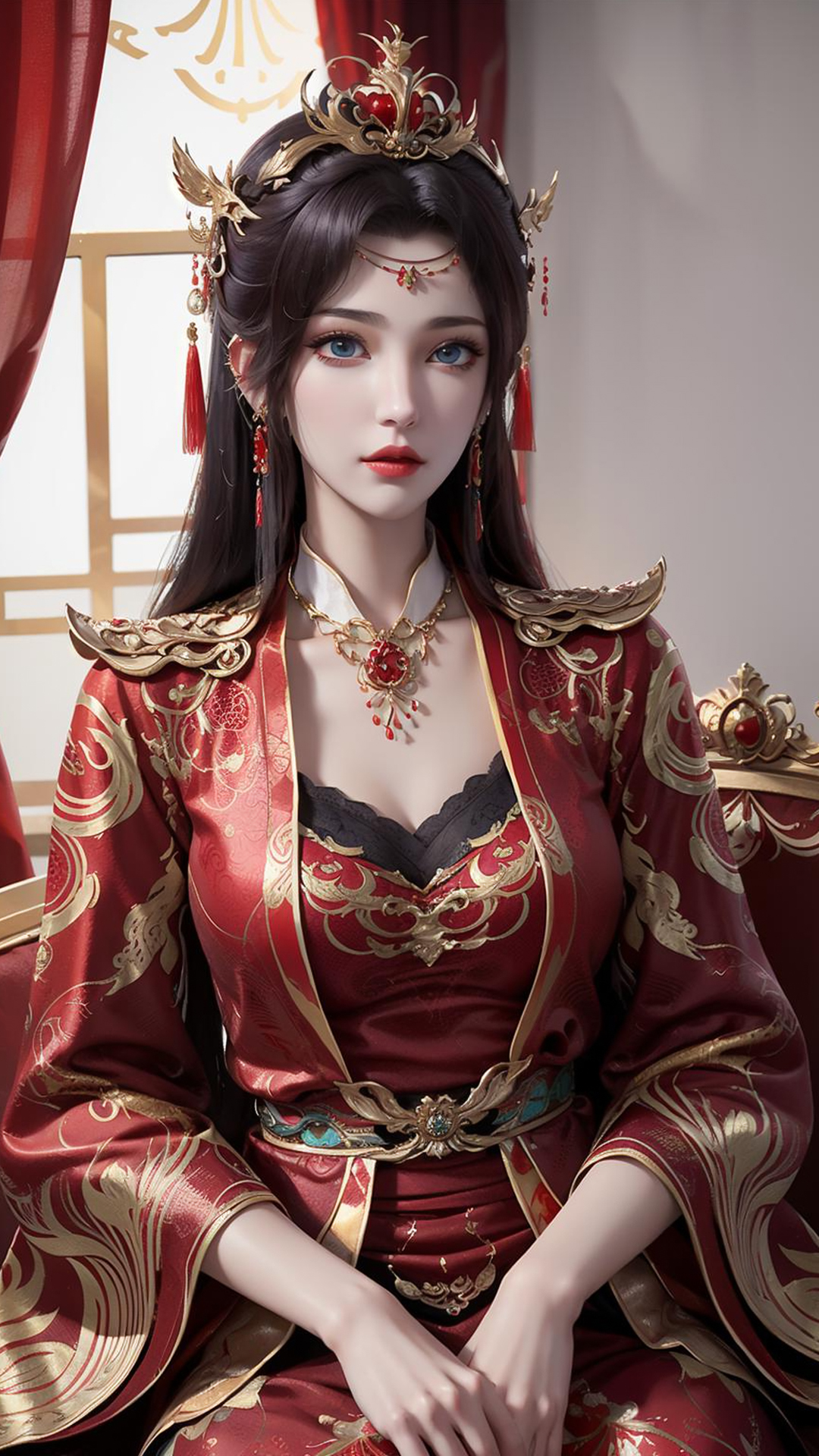 用ai功能帮国漫女神换装:云韵婚服高清手机壁纸