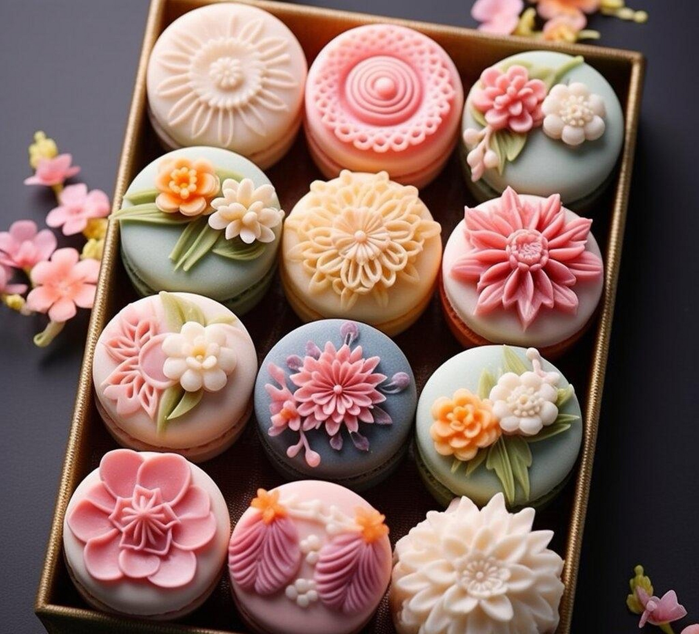 无意之间看到的,这些面点好精致啊,好漂亮,是个技术活,不知道多贵,买