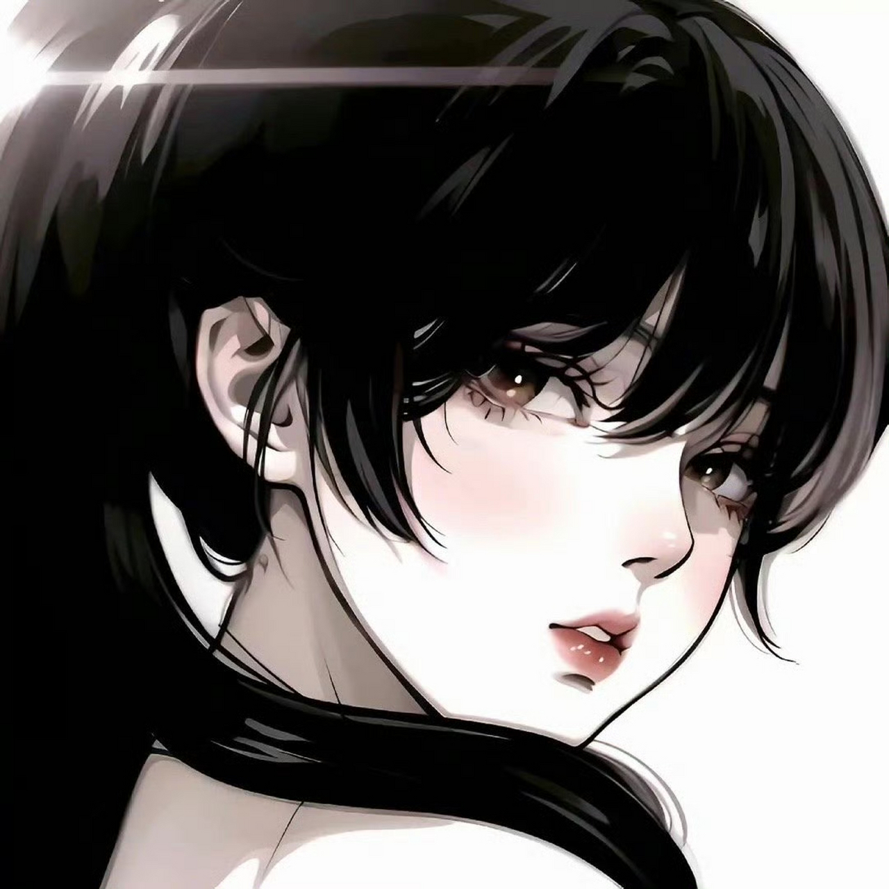 一组神情冷艳又有故事感的wechat动漫女生头像 #头像# #女生头像