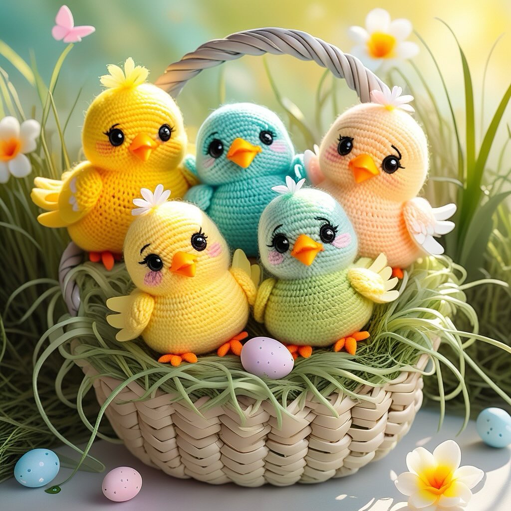 钩针编织萌萌的小鸟