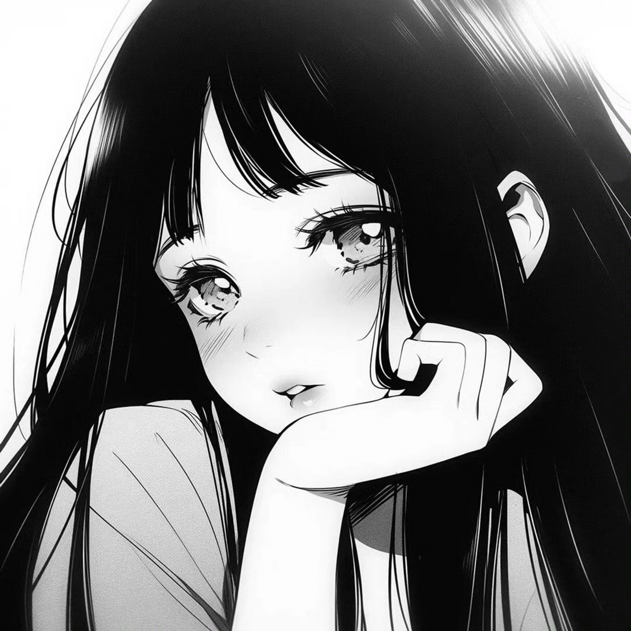 一组神情冷艳又有故事感的wechat动漫女生头像 #头像# #女生头像