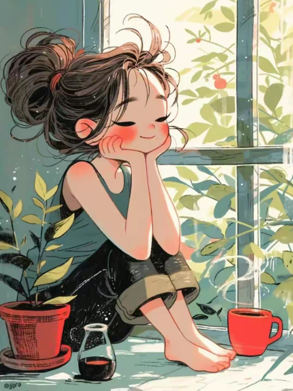 头像分享～拥抱悦己,尽情享受人生的美好与多彩#春天里躺一躺