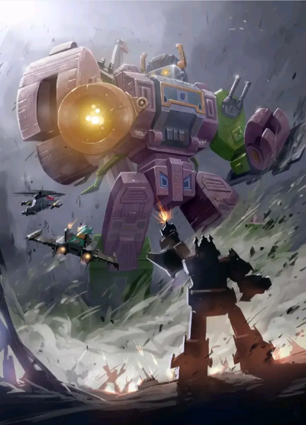 变形金刚版堂吉诃德大战风车合体金刚挑战基地金刚