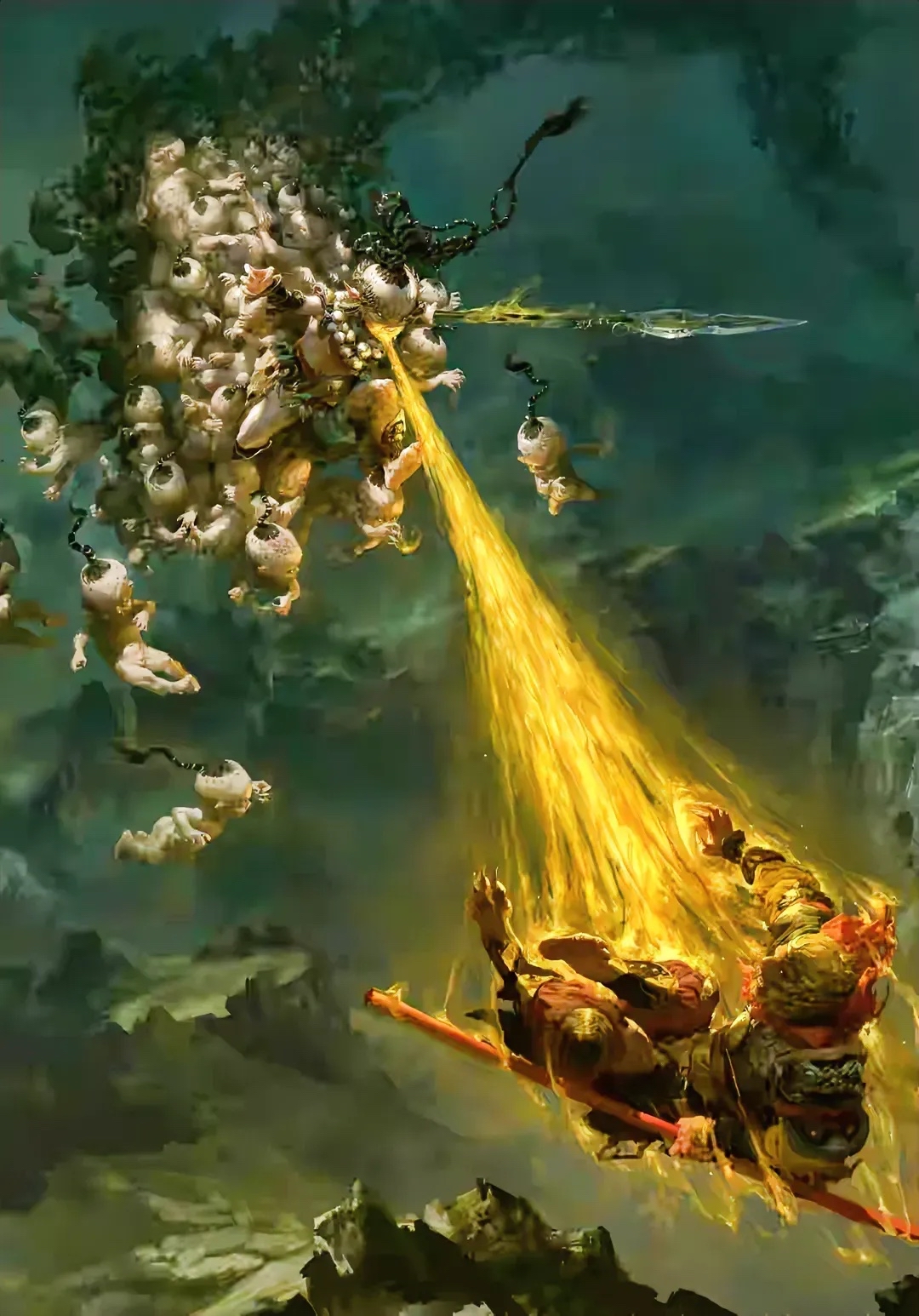 孙悟空七十二条性命中的胰琳婊鸷旌⒍踉谑魃纤榔 魂丧魄红孩儿