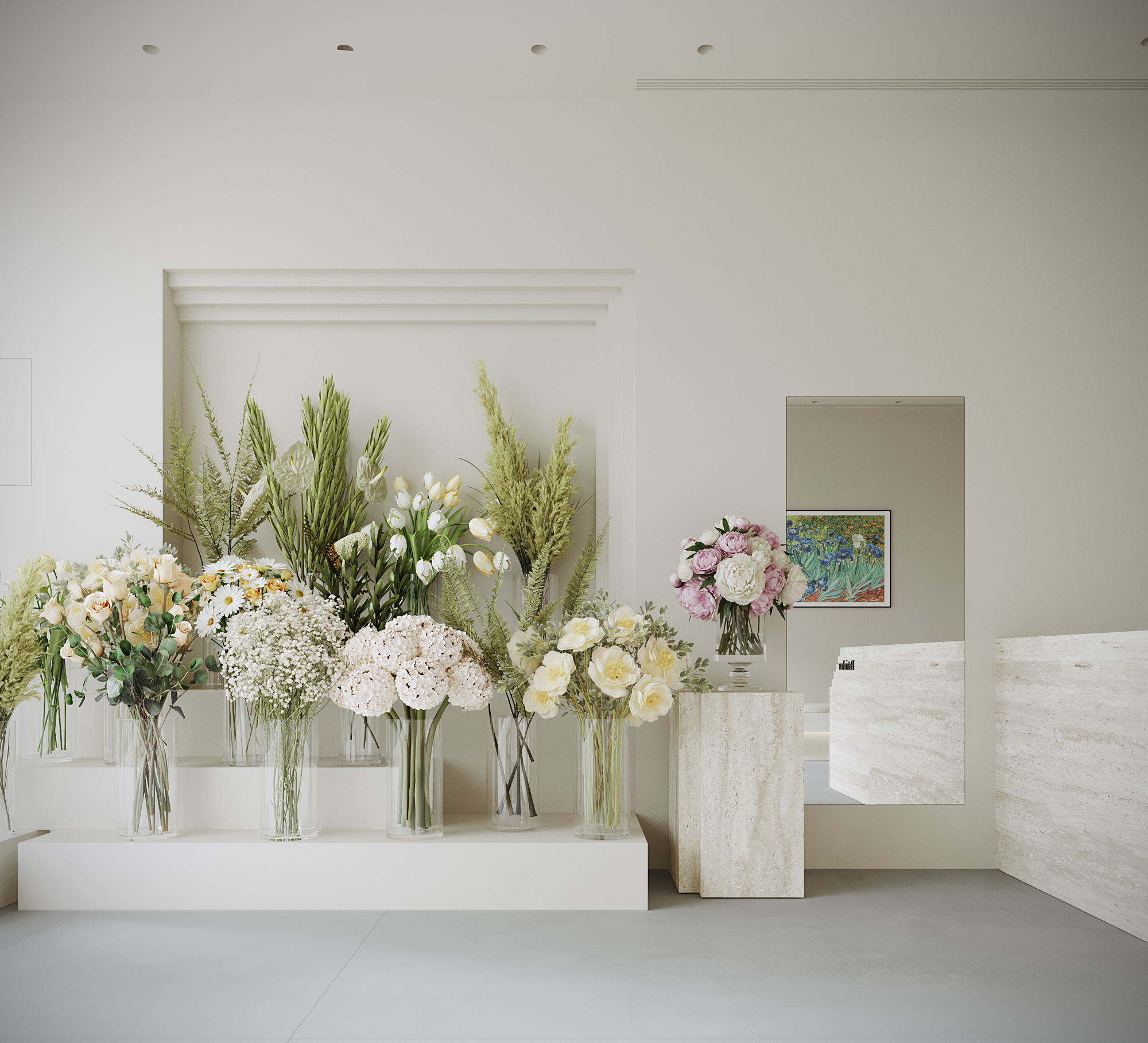 鲜花店效果图怎么做?