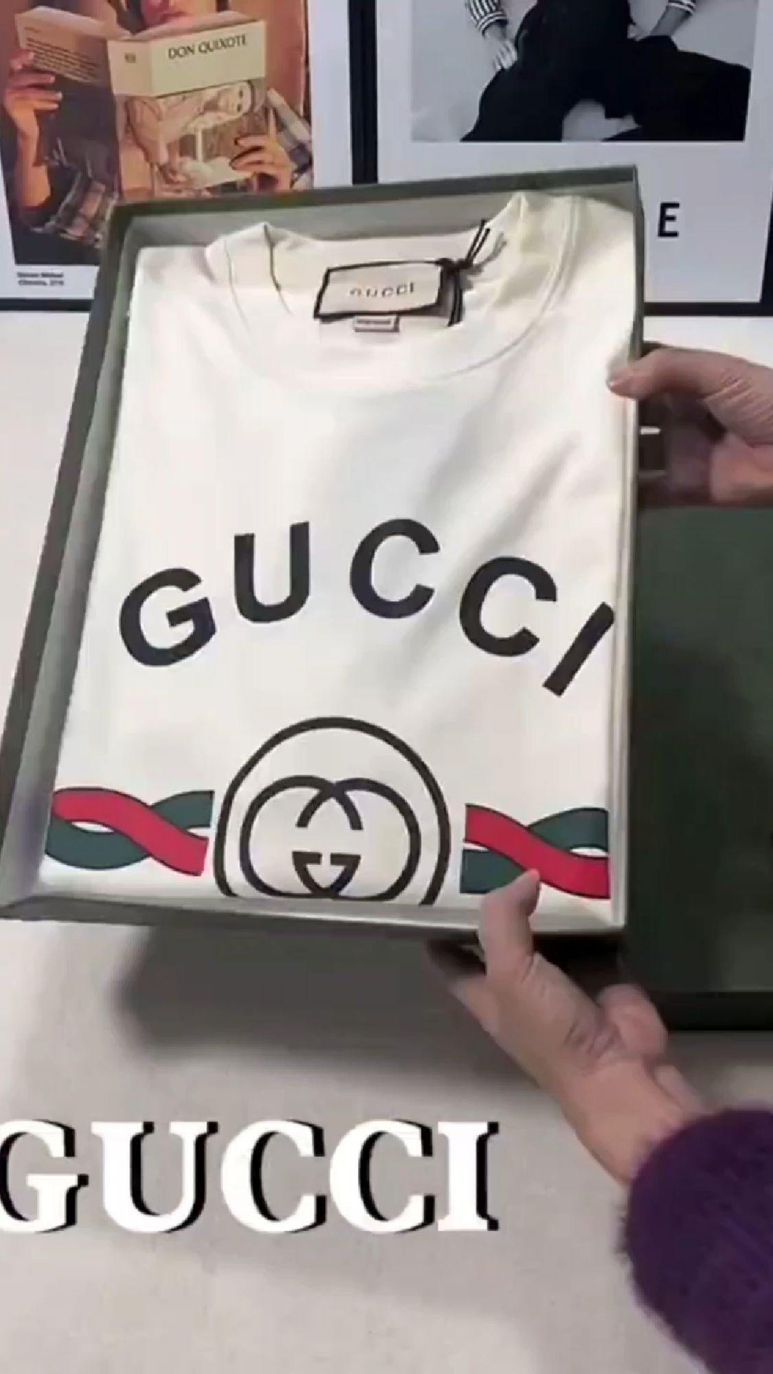 gucci古驰平纹针织短袖t恤,宽松舒适款式不挑人