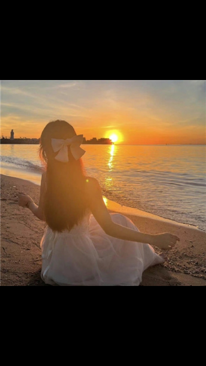 在海边,傍晚时拍照真的好看