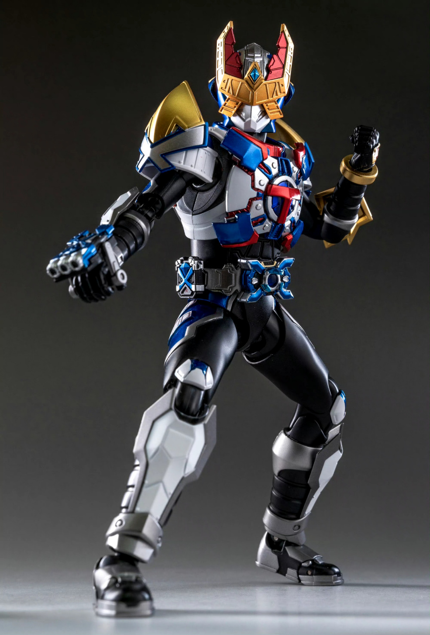 模型欣赏:异次元重工 形刻 铠甲勇士 战神刑天 自定义配色,改动了盔甲