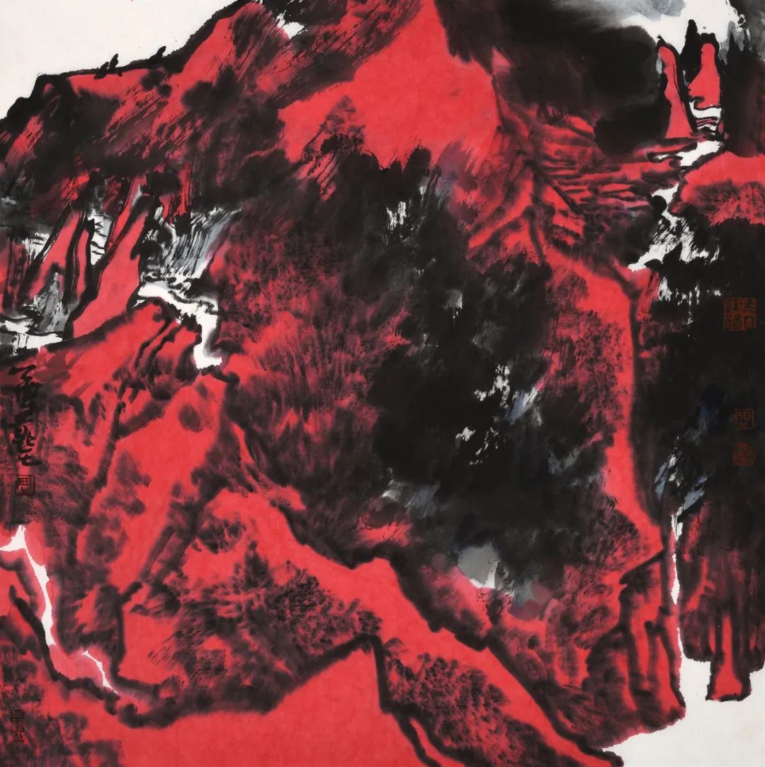 周尊圣的画丨北方山水与精神意象的构建