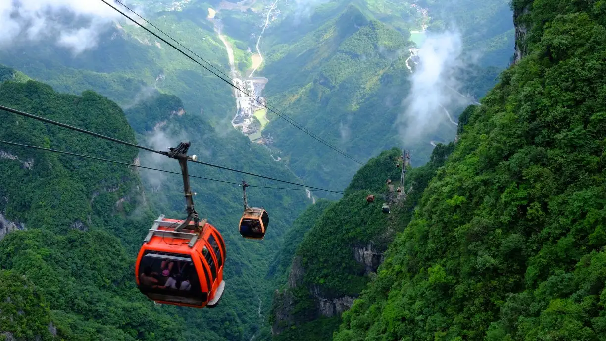 中天门索道图片