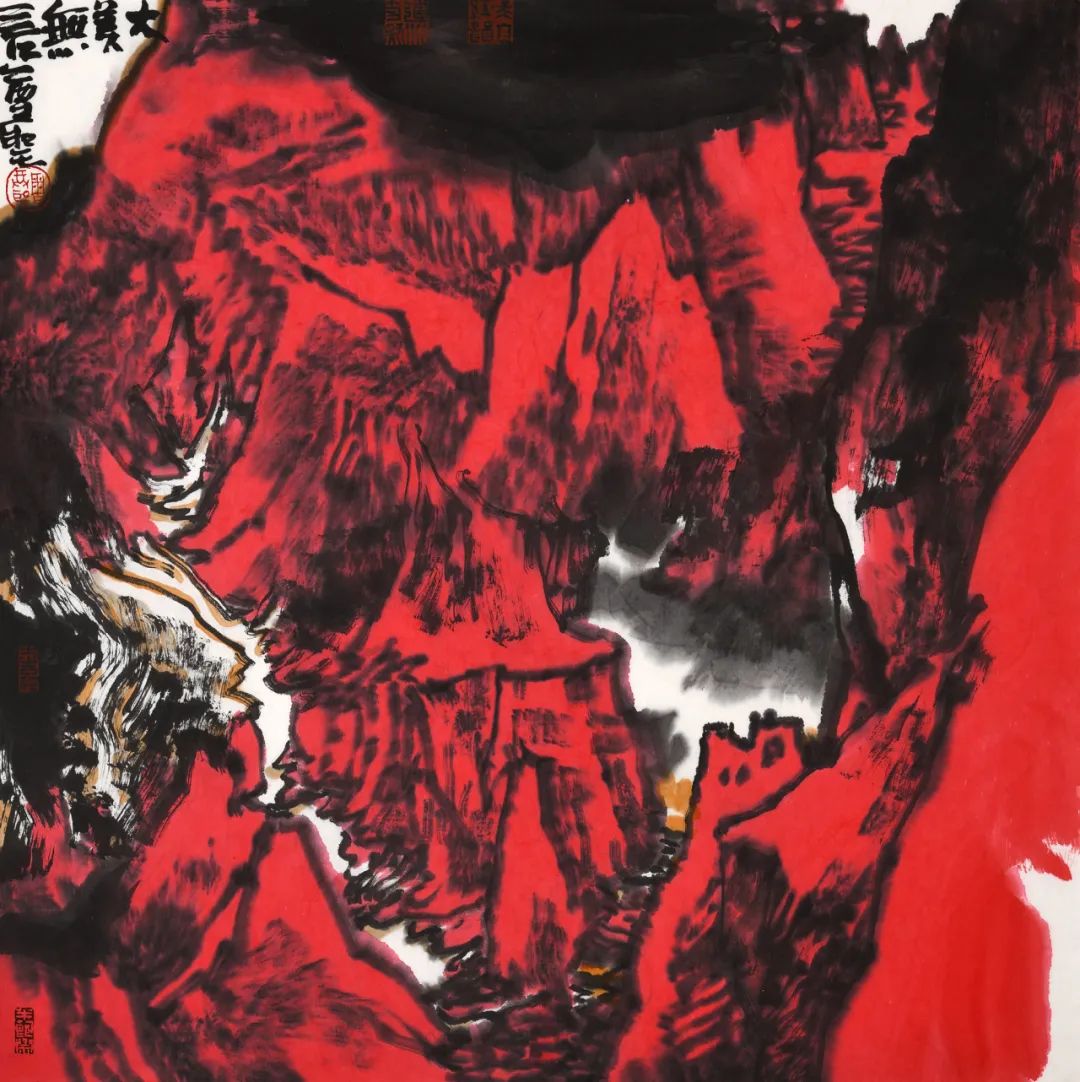 周尊圣的画丨北方山水与精神意象的构建