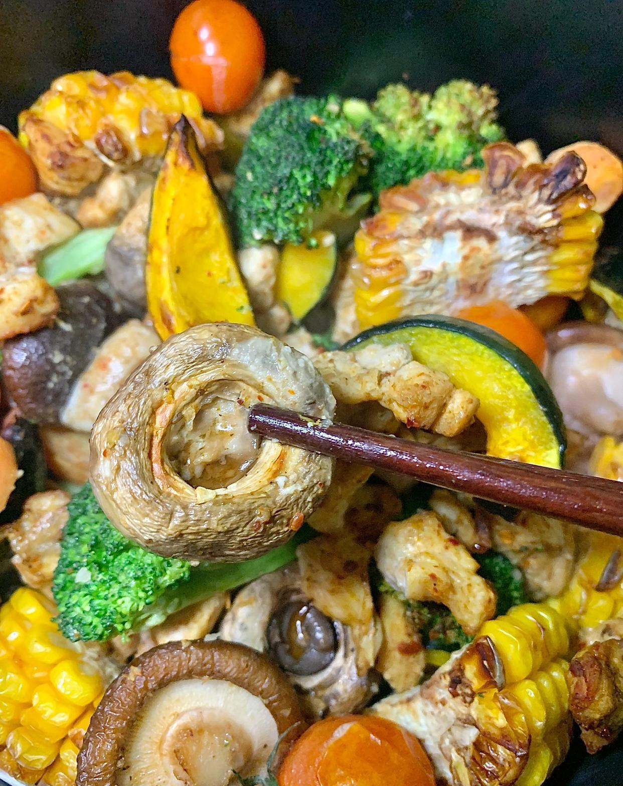 家人们!你们真的可以试试这个烤杂蔬! 啊啊啊啊嘎嘎掉秤!又好吃!