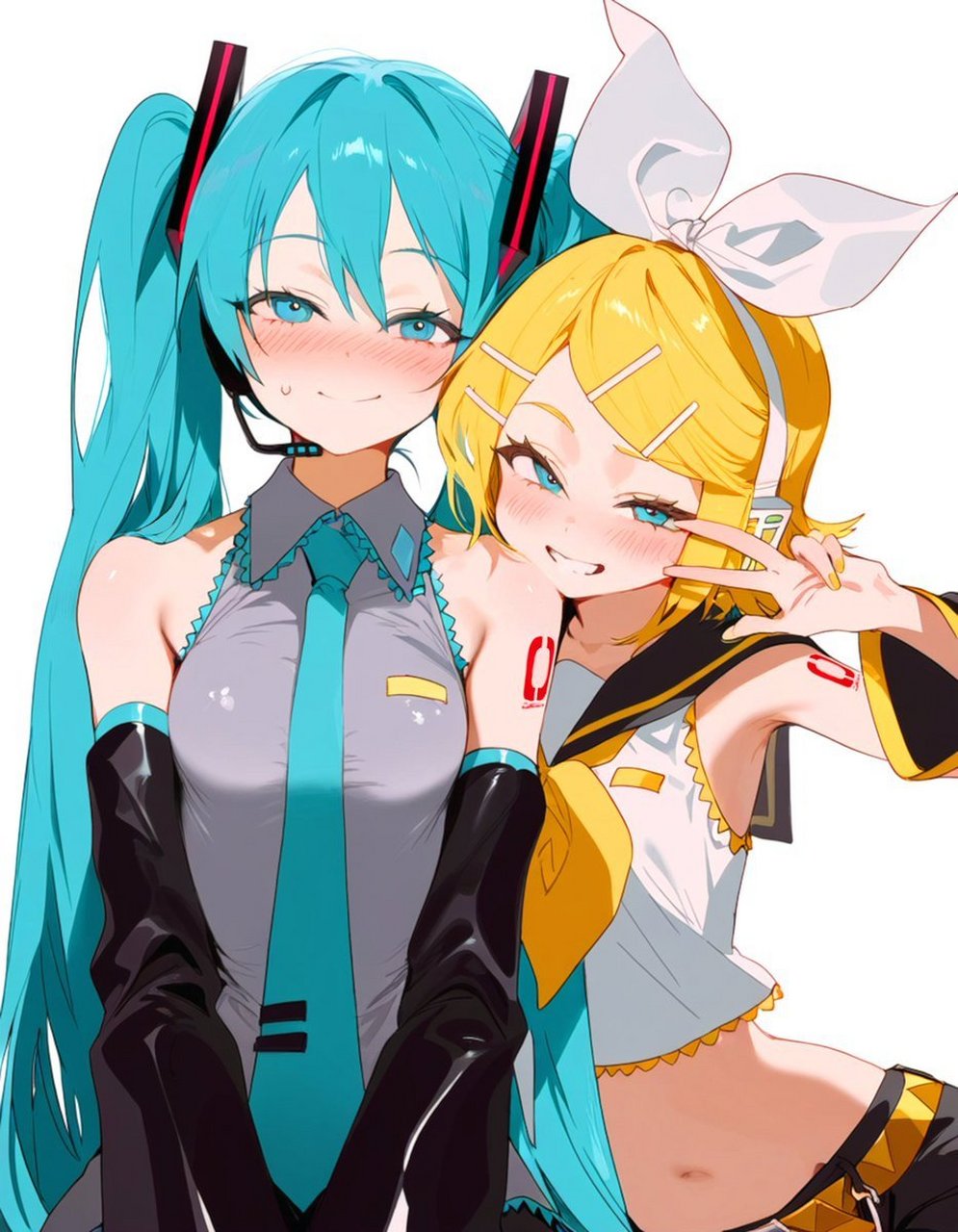 初音未来和镜音铃的合照