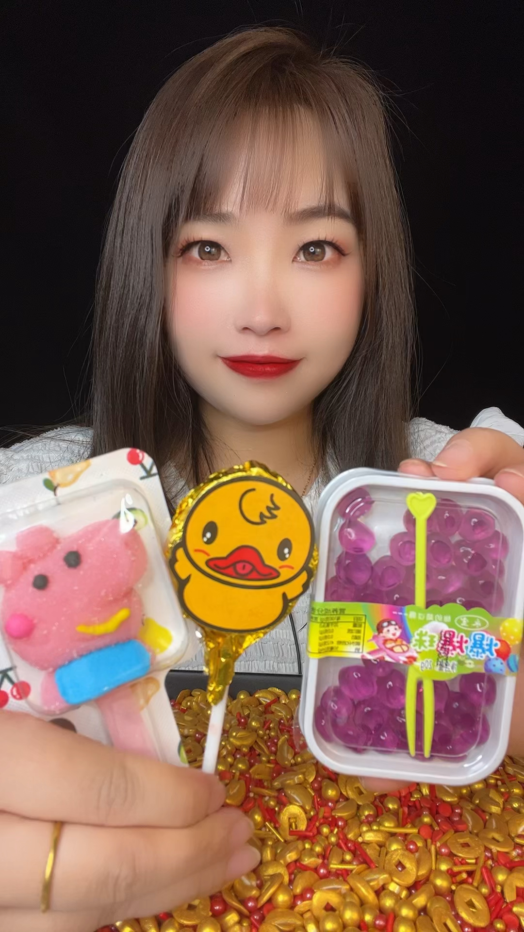 爆爆珠自助餐 爆爆蛋水果口味小果冻零食混合口味果酱