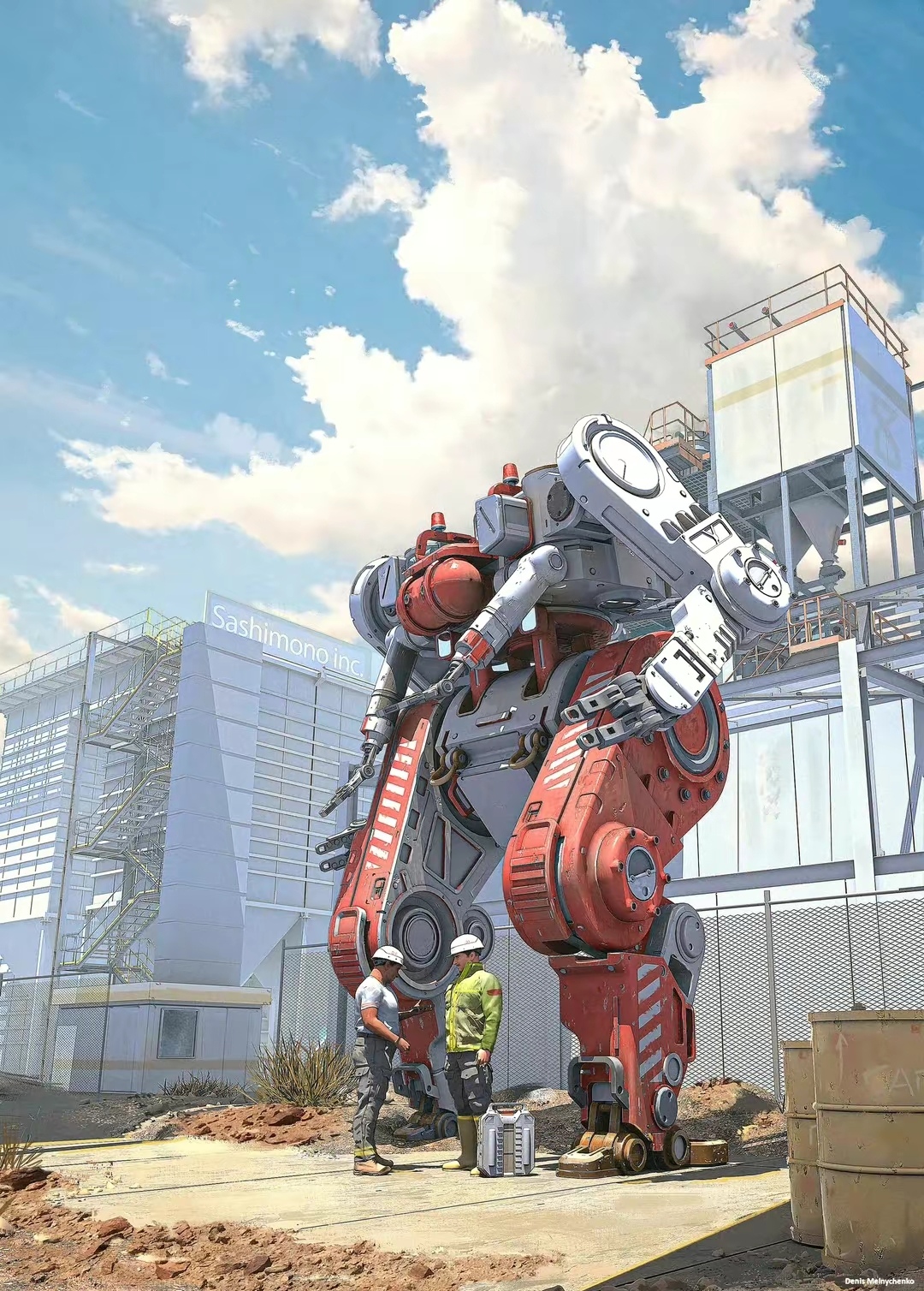 melnychenko科幻场景作品欣赏,描绘了未来世界人类使用飞行器和机甲的