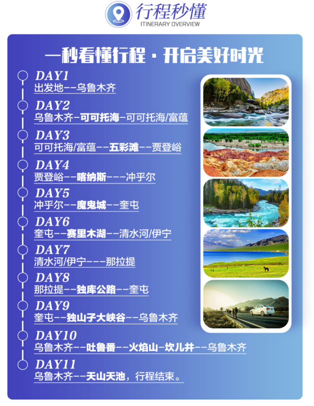 新疆六天五夜品质游报团多少钱,喀纳斯湖6日游旅游结伴游攻略