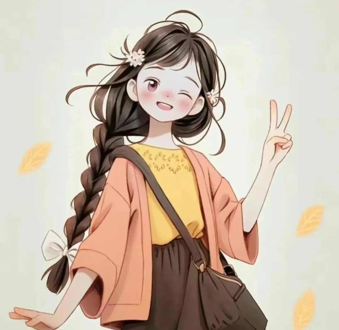 大辫子女生头像