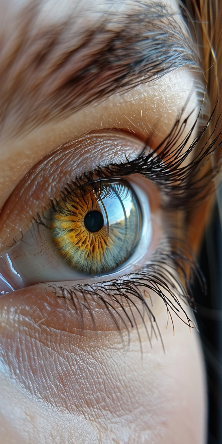 迷人的双眸,如浩翰宇宙, 闪烁着星辰,深邃又神秘