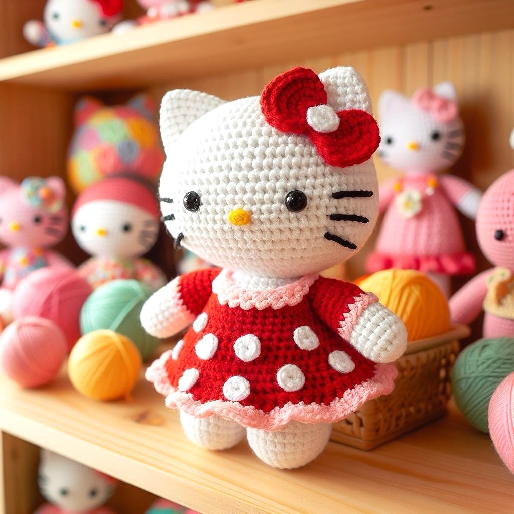 钩针编织hellokitty凯蒂猫玩偶图解教程