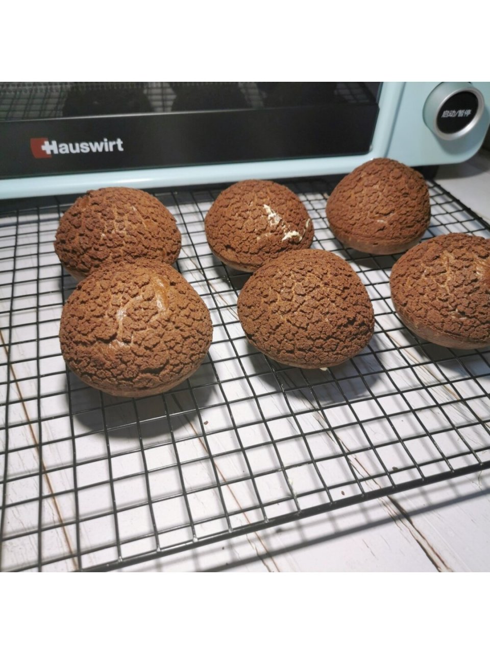 新手必学巧克力酥皮泡芙,海氏烤箱动态 秘 之前用海氏c40烤箱做过原味