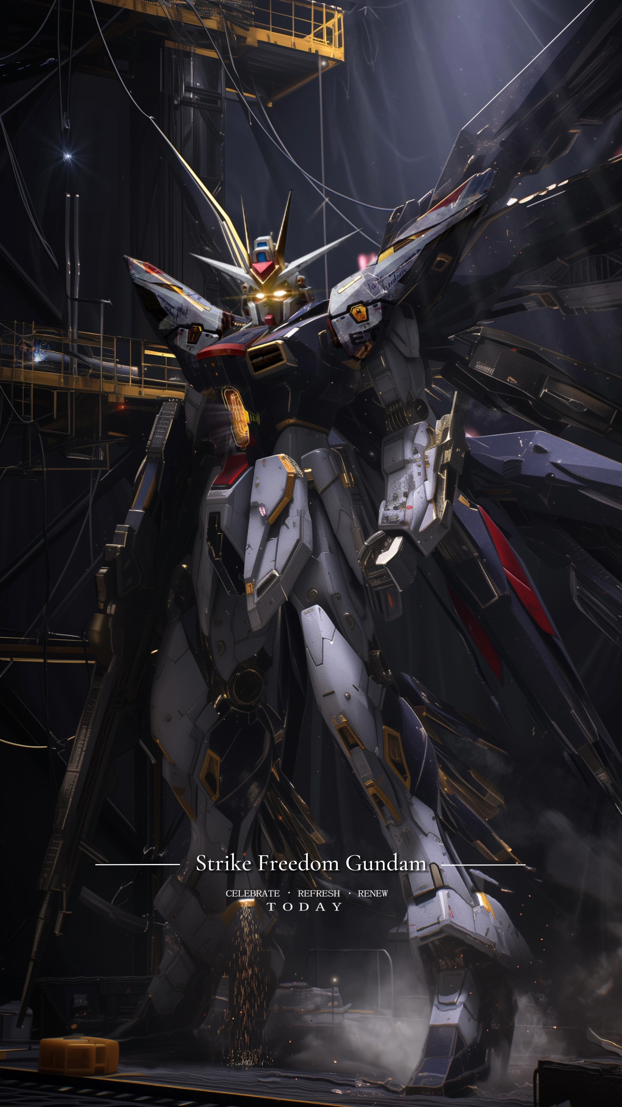 整装待发的强袭自由高达简直太帅了#高达壁纸 #机甲 #高达seed-度小视