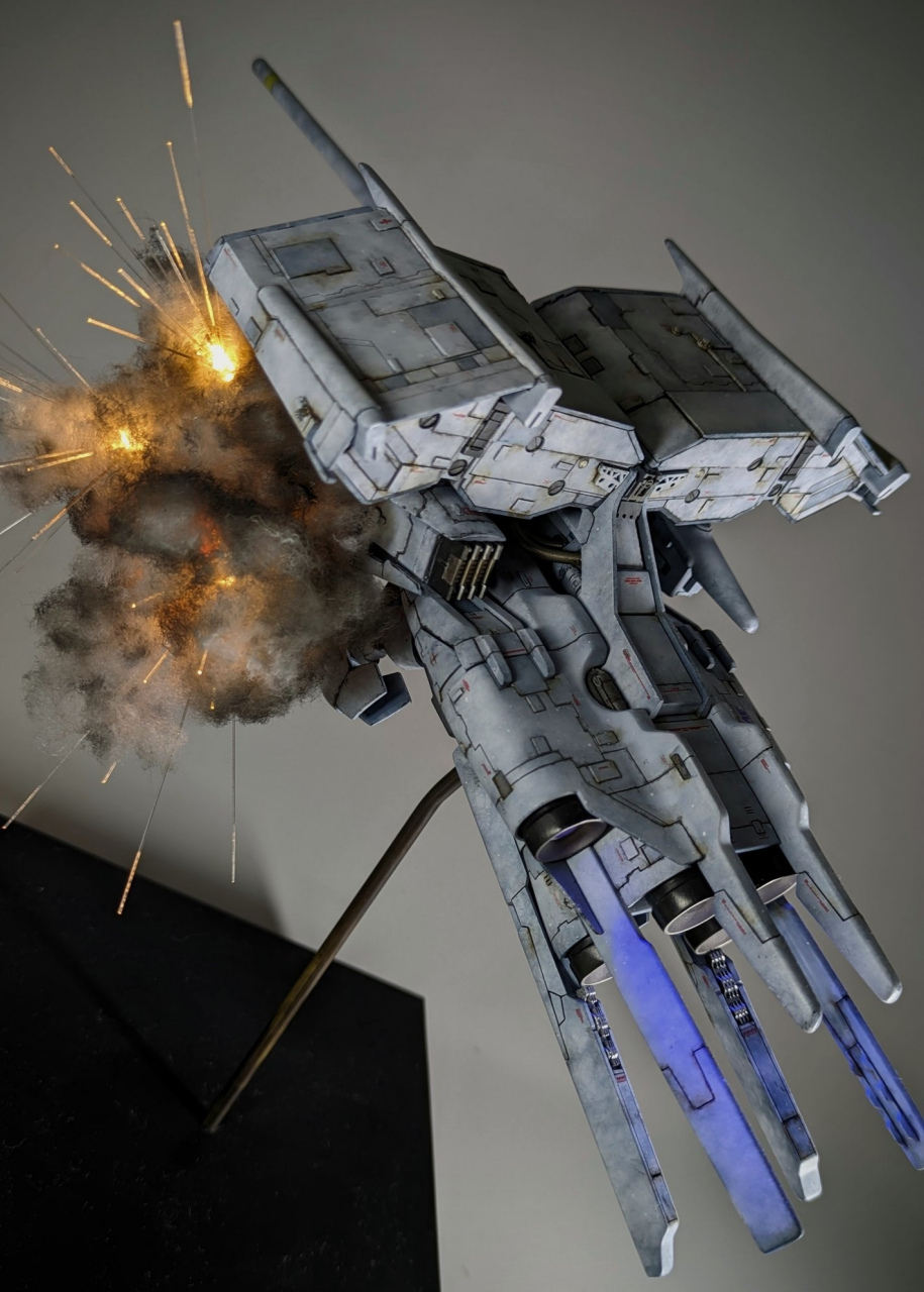 模型欣赏:模型师撒切尔制作中的高达gp03d,机体出自高达0083,在迪拉兹