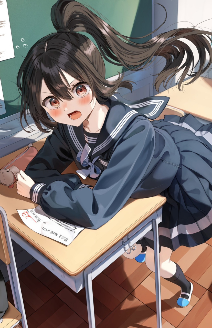 二次元# 不想把成绩给别人看的jk少女[温暖] 作者:ぺんたごん