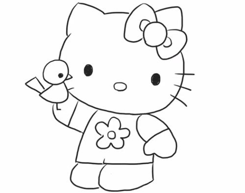 掌握凯蒂猫简笔画的艺术 一步步教你画出可爱的hello kitty