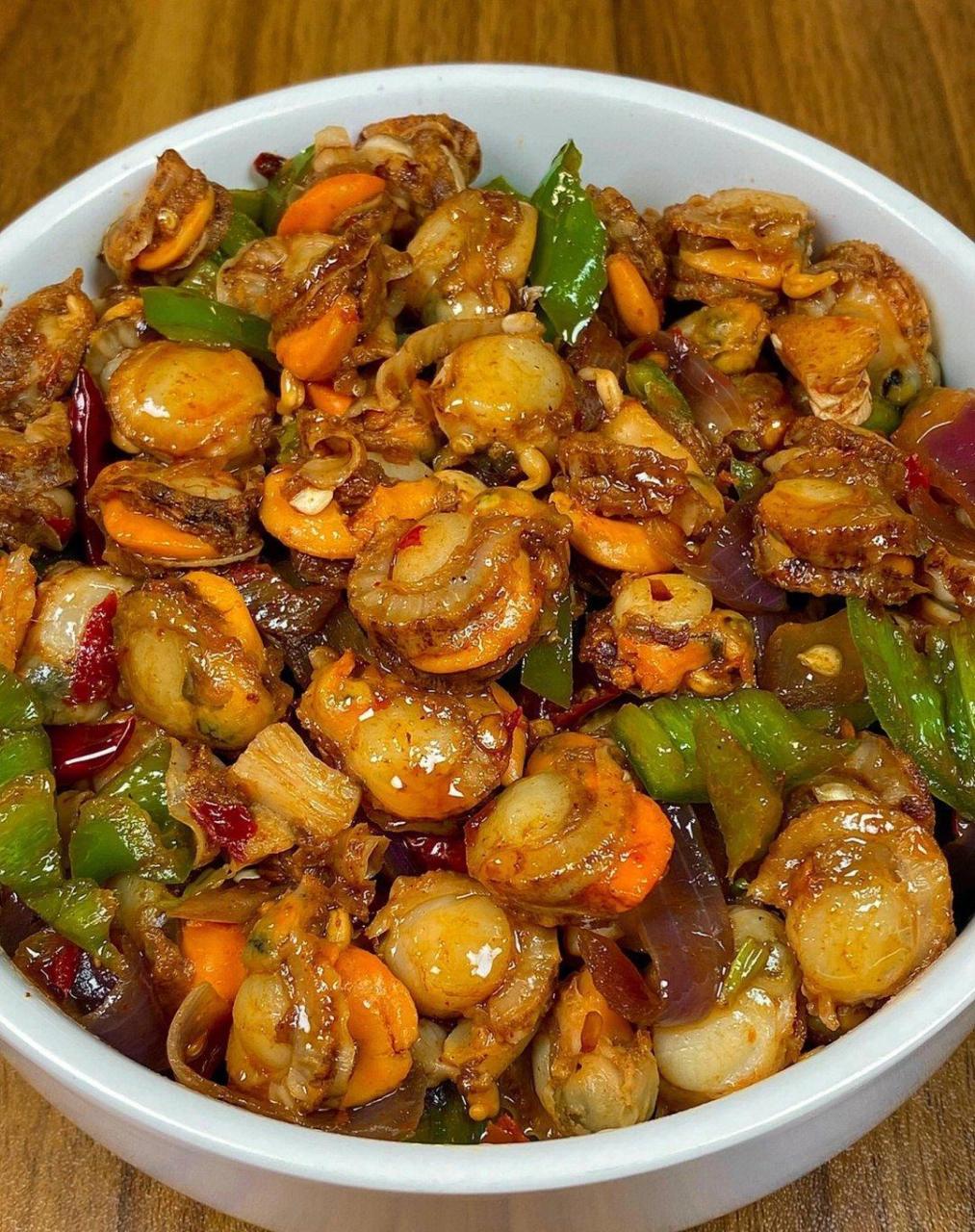 爆炒扇贝肉鲜香味美巨下饭!