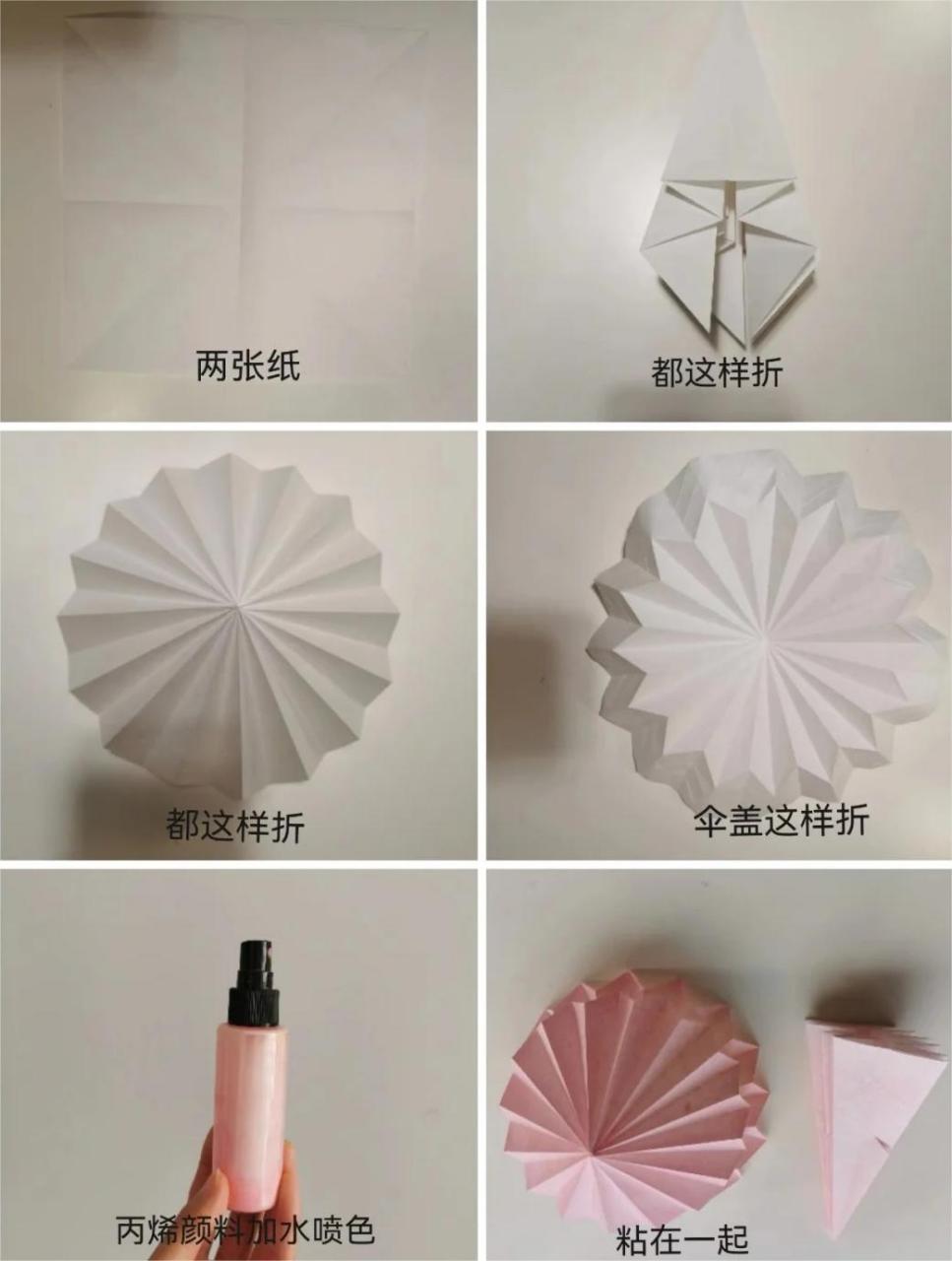 准备好所需的材料,一把折纸雨伞和一个衣架.