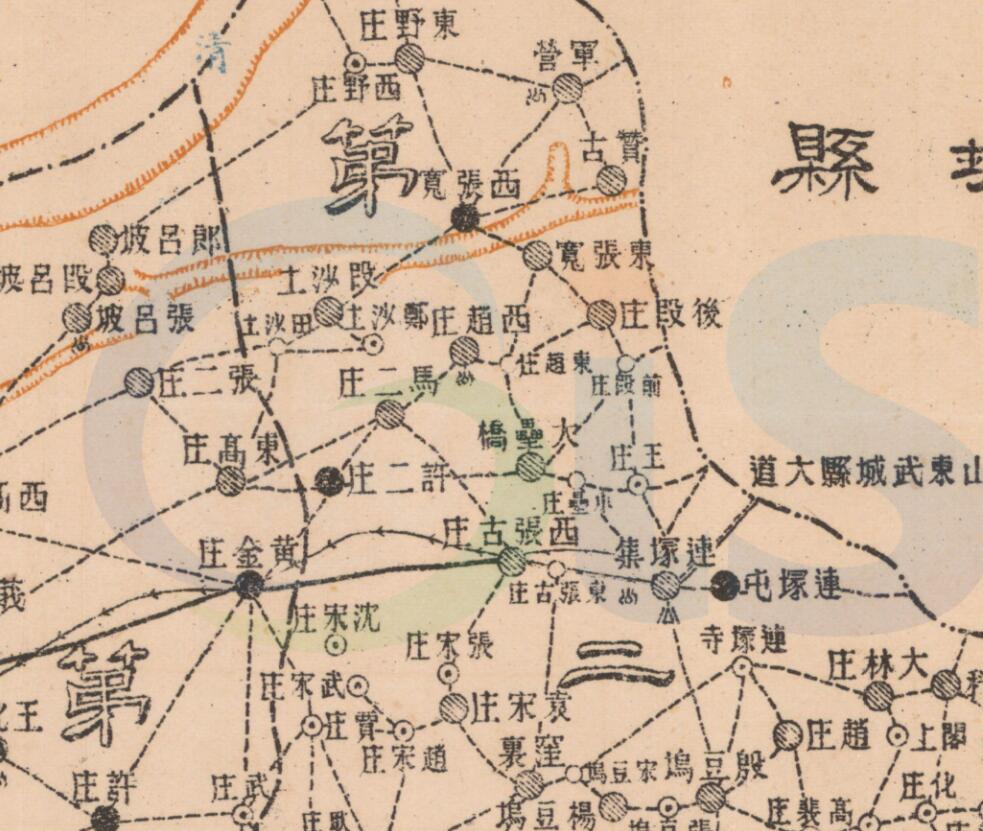 民国二十九(1940年)《清河县地图》民国河北邢台清河县老地图