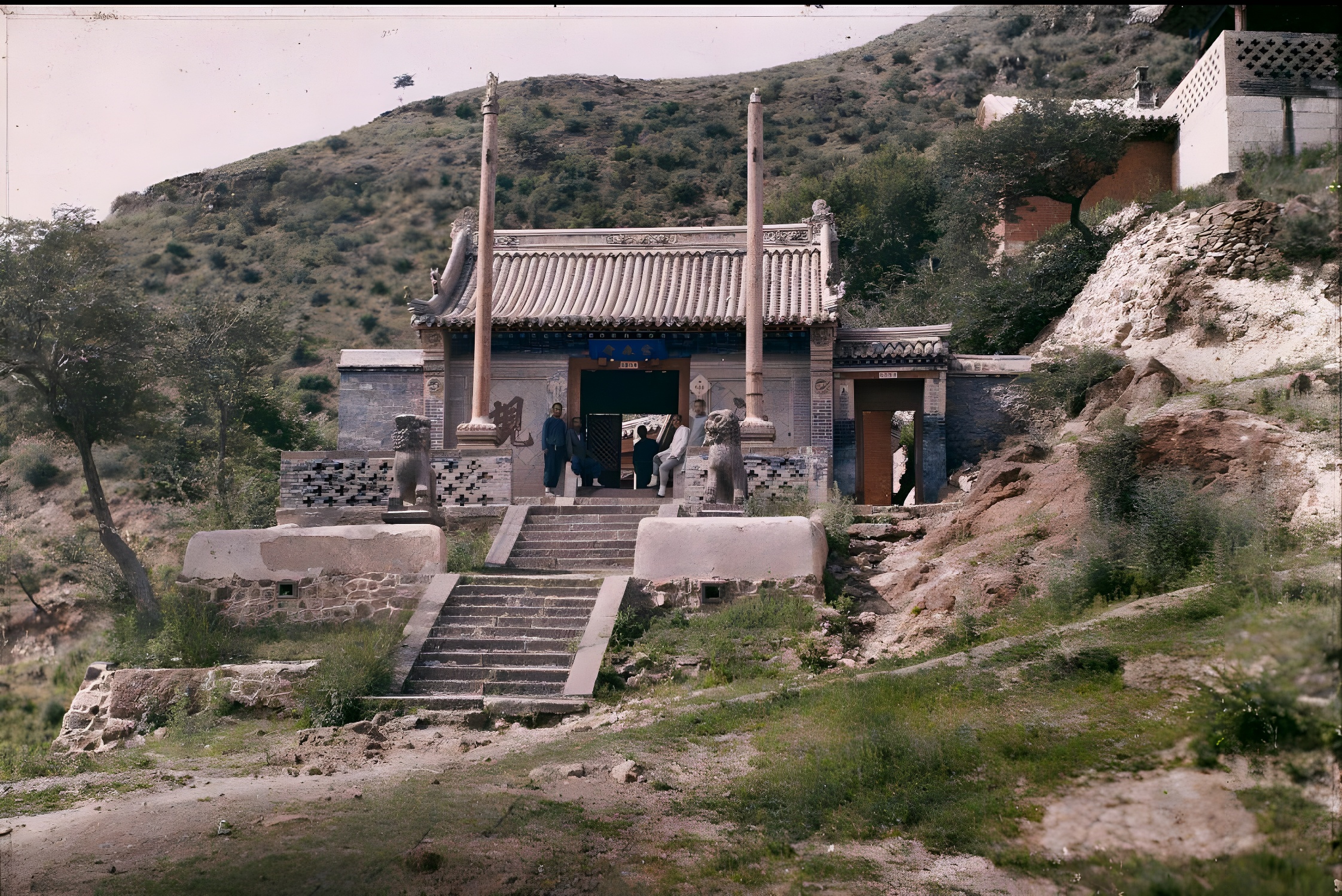 1912年的河北张家口:一百多年前的乡村风景和赐儿山云泉寺