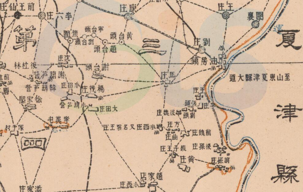 民国二十九(1940年)《清河县地图》民国河北邢台清河县老地图