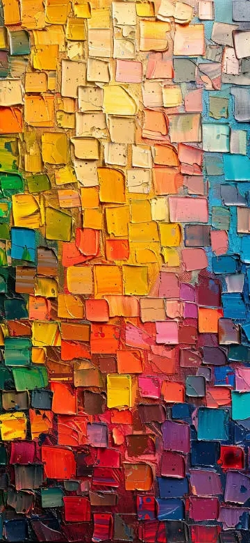 抽象创意 油画风 方块平铺壁纸