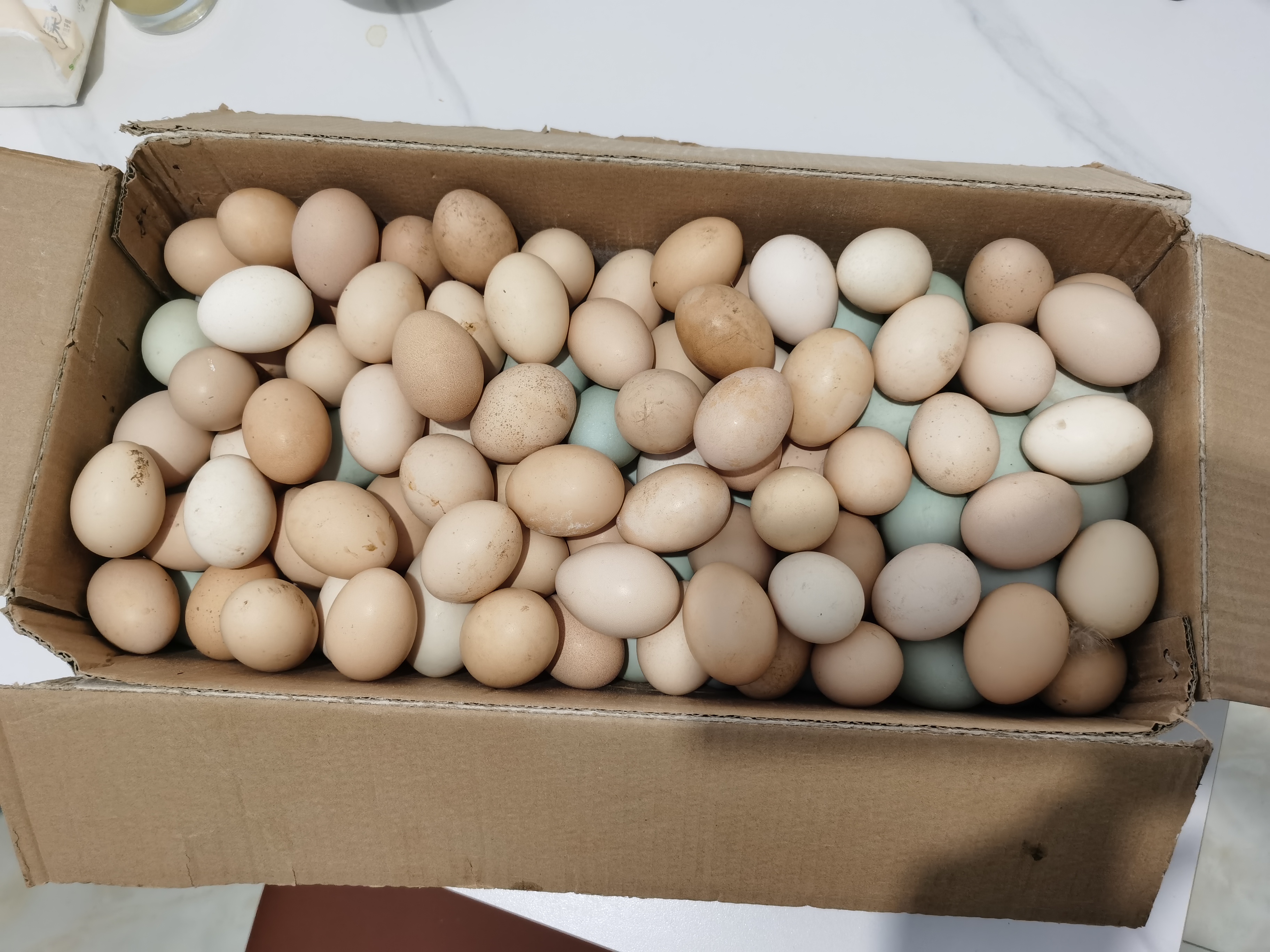 这是清明回老家,四婶儿给拿的鸡蛋与鸭蛋.