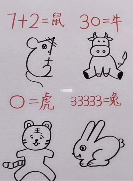 用数字画小猪怎么画