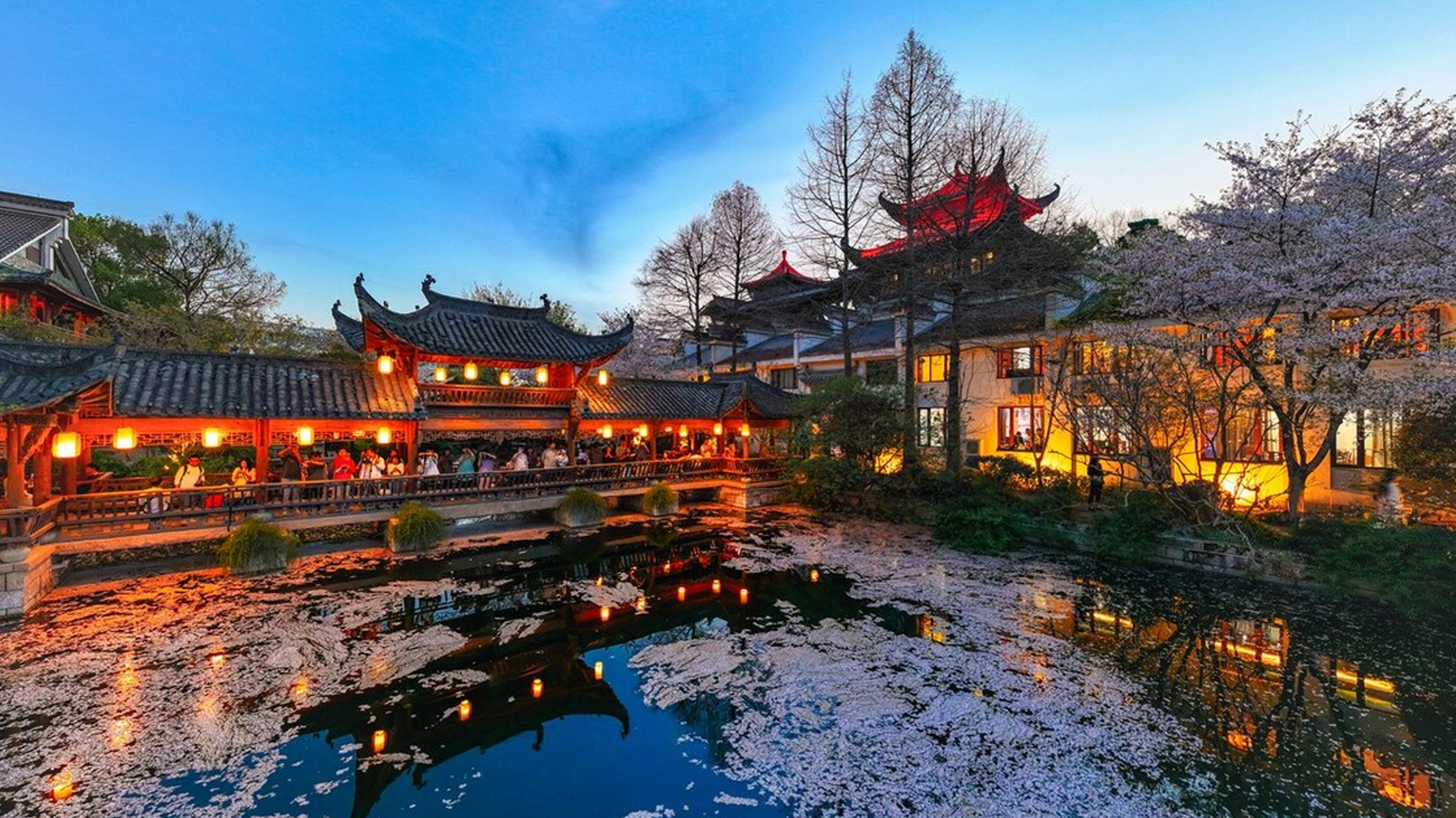 浙江杭州,良渚中国院子梦溪苑如一颗璀璨的明珠,静静地绽放着它的光彩