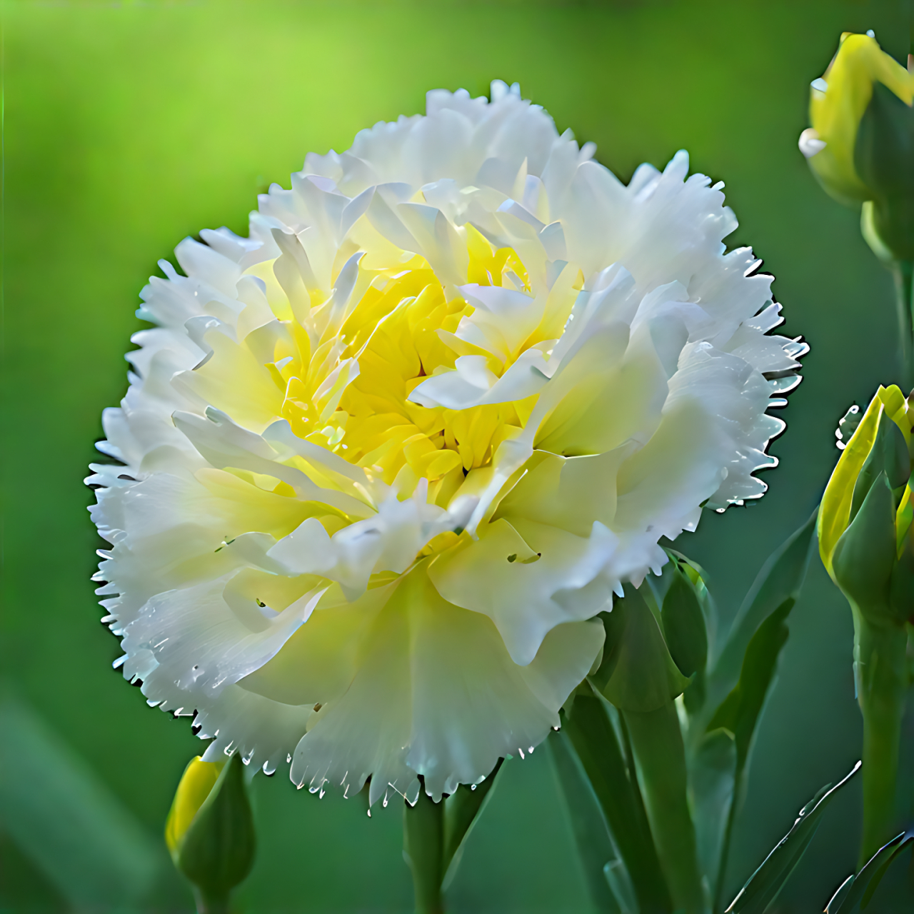 当这两种元素结合在一起,黄色康乃馨成为了一种传递深情厚意的