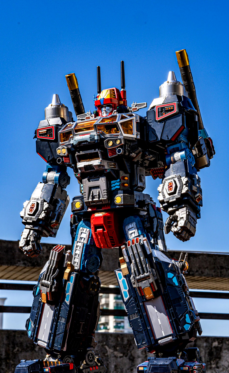 模型欣赏:戴亚克隆da100 da95,大机器人基地,由空中要塞和陆地战舰