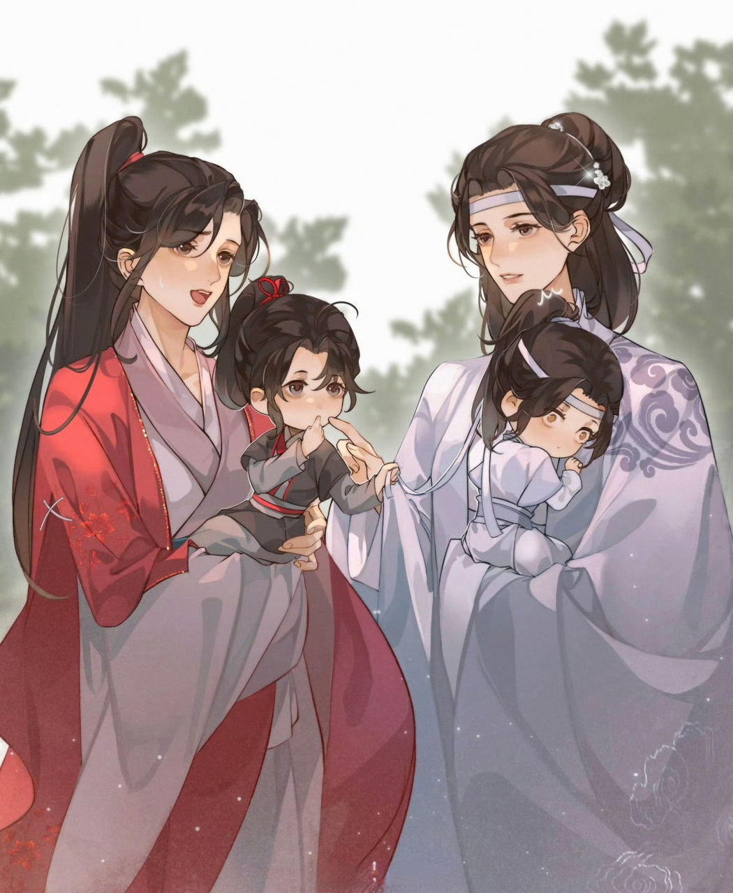 魔道祖师# 如果羡羡和汪叽小时候就见过.