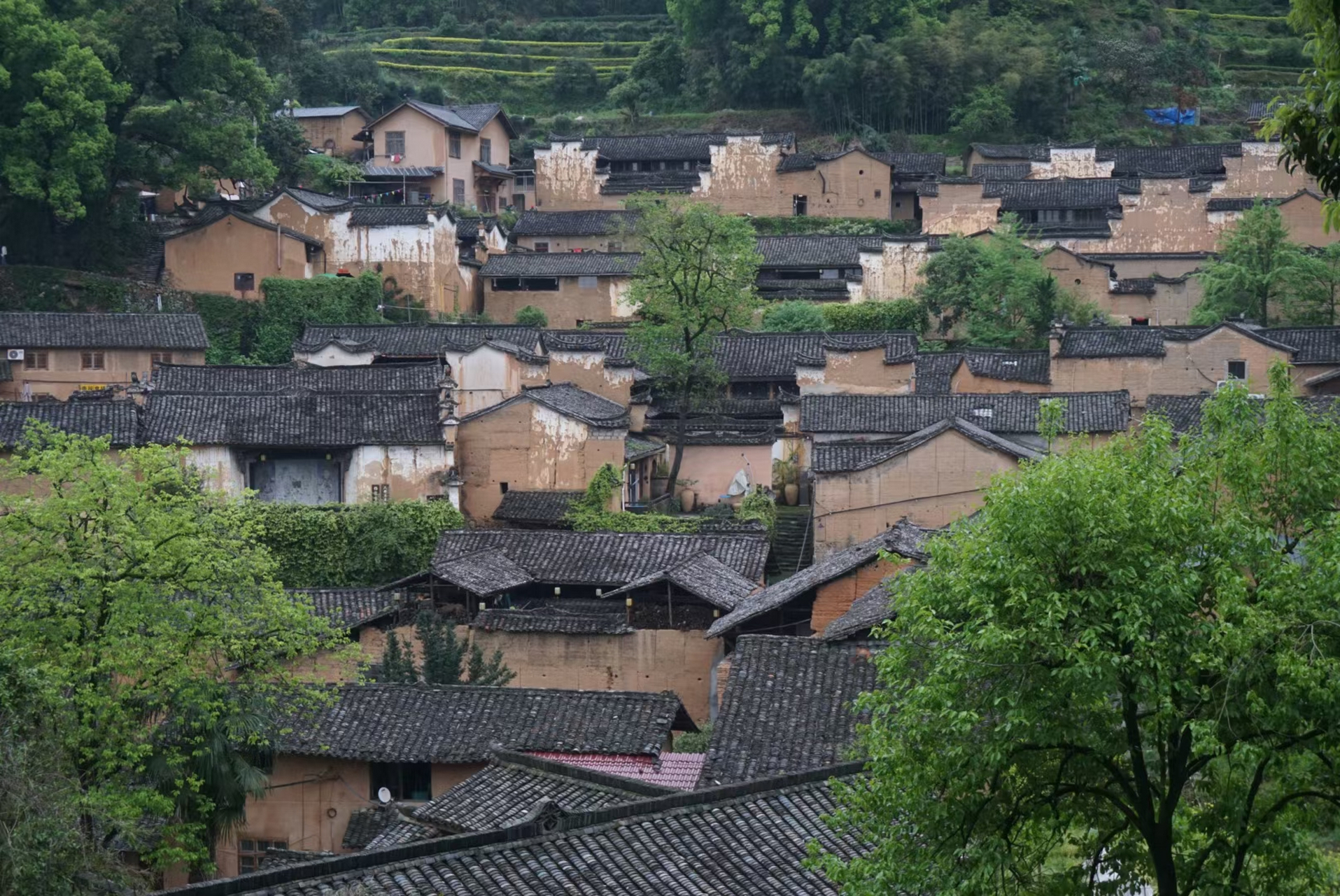 离开界首村后又行驶了20公里就抵达了杨家塘村,一座深藏于群山环抱