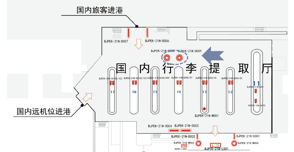 首都机场t2平面图高清图片