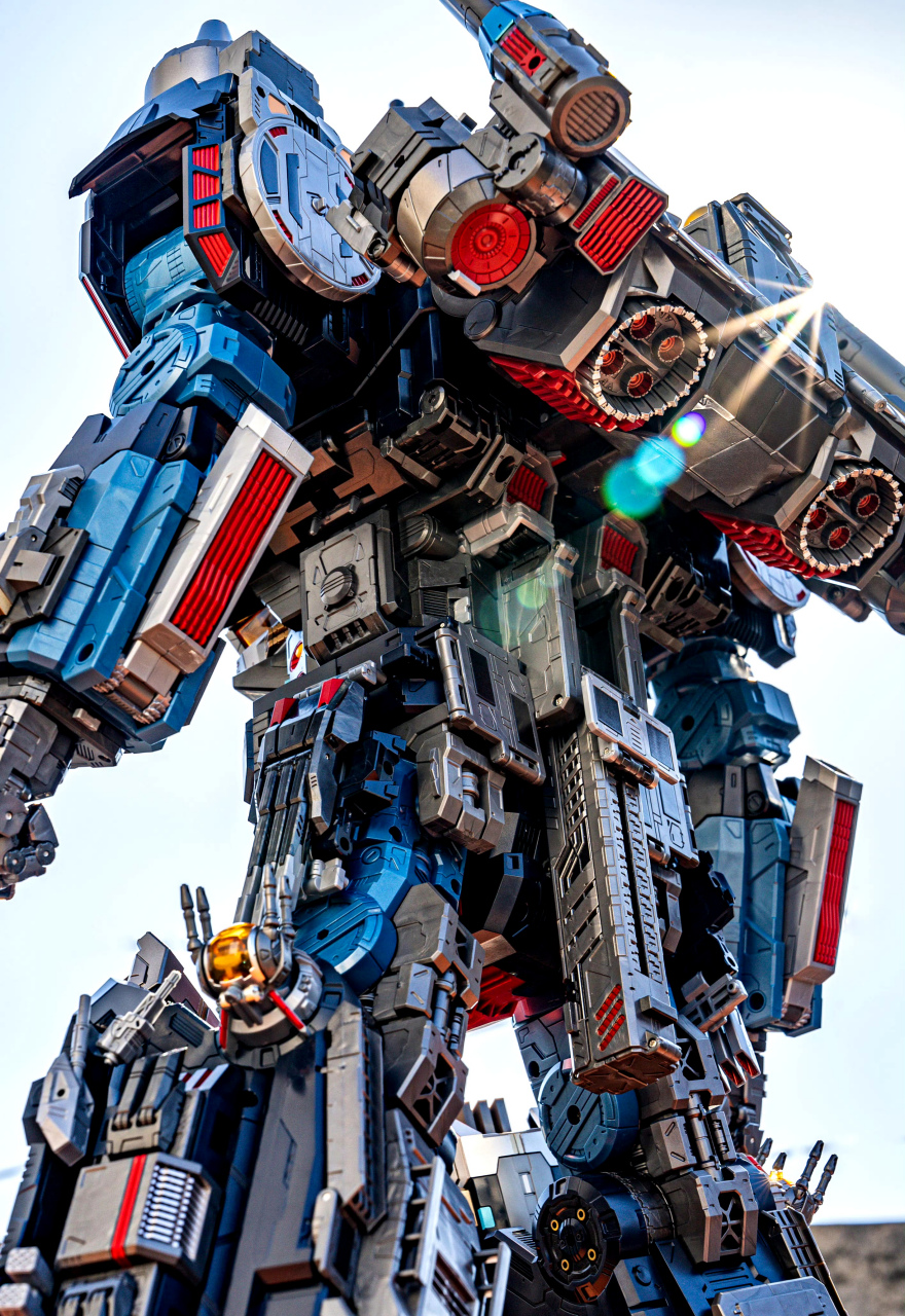 模型欣赏:戴亚克隆da100 da95,大机器人基地,由空中要塞和陆地战舰