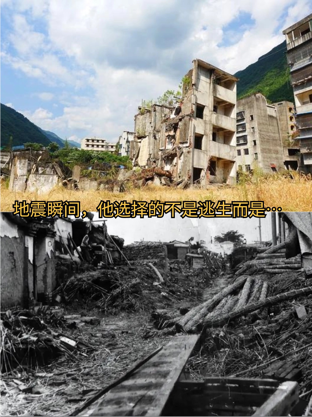 地震瞬间,他选择的不是逃生而是…